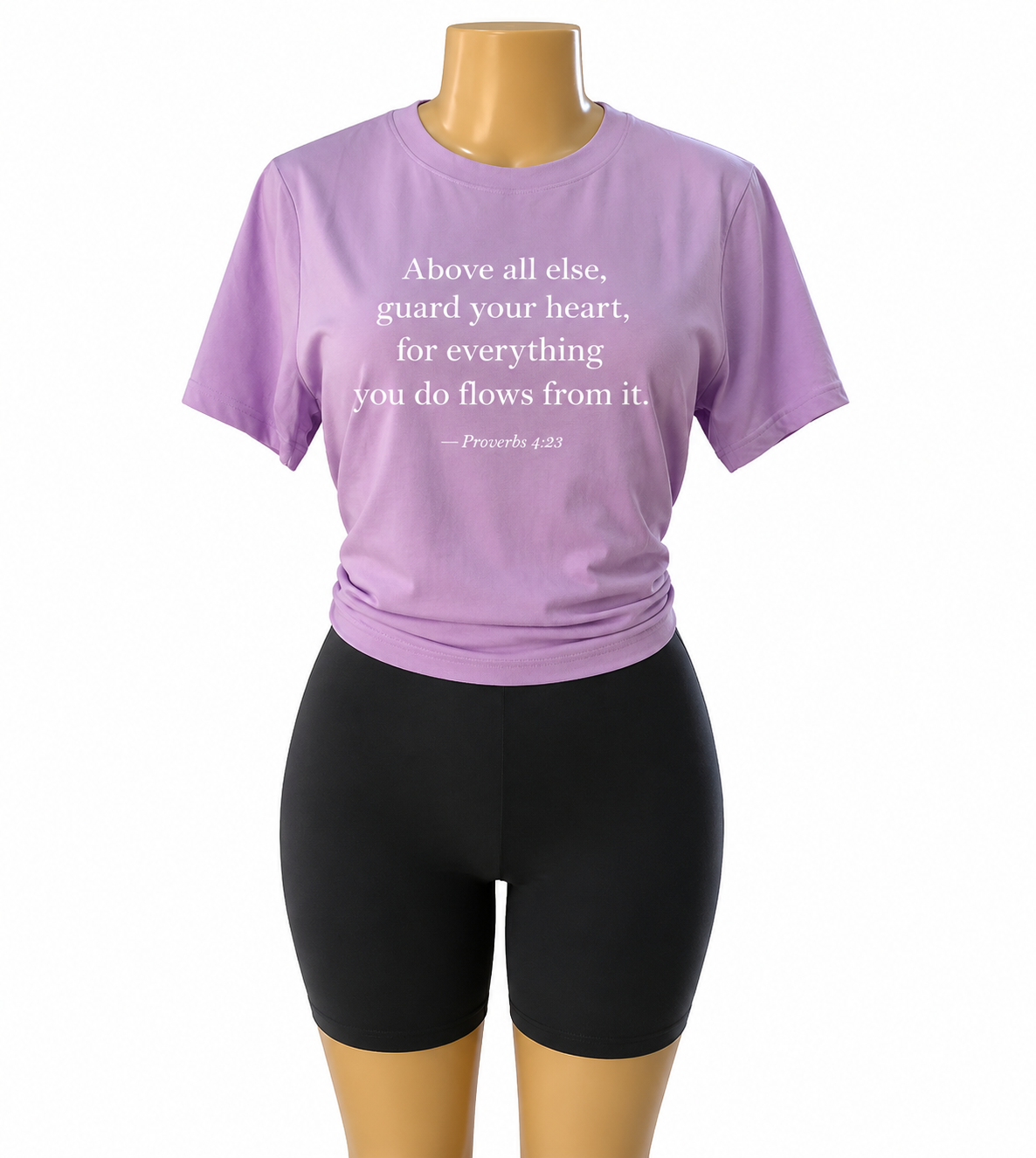 Proverbs 4:23 Lavender Tee