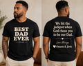 Best Dad Ever Shirt, Personalized Father’s Day Gift, Custom Dad Tee with Kids Names, Christian Dad Gift, Dad Est 2022 Shirt